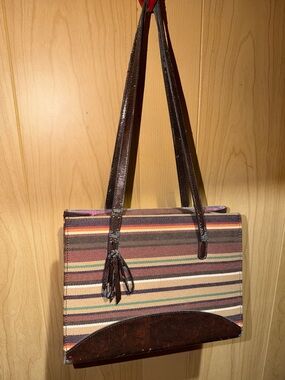 Vintage Kate Spade Shoulder Bag with Brown Accents